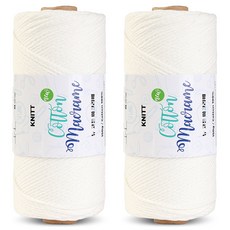 니뜨 뉴 코튼 마크라메실 150g, 2개, 01화이트