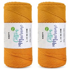 니뜨 뉴 코튼 마크라메실 150g, 2개, 09카멜