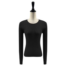 뜨개진 여성용 쫀쫀 골지 보르미 라운드 글리터 니트