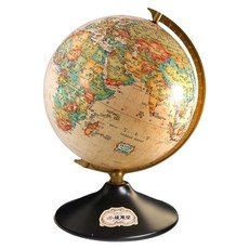 世界行政地圖地球儀 220-HCBR, 棕色