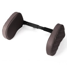 KMMOTORS 車用絎縫頭枕, 深棕色(1入), 1個