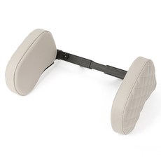 KMMOTORS 車用絎縫頭枕, 香草米色(1入), 1個