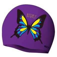 SD7 矽膠泳帽 夢蝶 SGL-CA250, 1個, 紫色