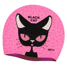 SD7 矽膠泳帽 SGL-CA046, 黑貓女孩, 1個