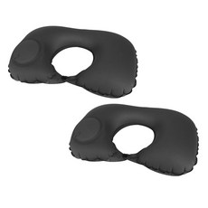 앤티스 차량용 이지펌핑 에어 목쿠션, 블랙, 2개