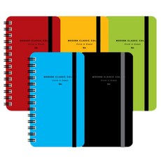 ibis 鮮豔左翻帶膠筆記本 SP 85頁 12408, 1組, 紅,黃,淺綠,藍,黑