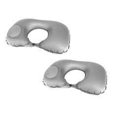 앤티스 차량용 이지펌핑 에어 목쿠션, 그레이, 2개