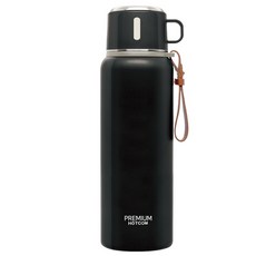 Hotcom 提帶保溫瓶, 黑色, 1個, 900ml
