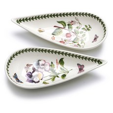 PORTmeIRION 波特玫琳恩 植物園花瓣盤小號, 隨機出貨, 2個