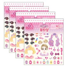 Petit 大型角色貼紙 公主美容院 DA5587, 4個, 混色