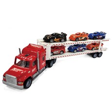 玩具天堂 Meta 巨型汽車運輸車套組, 紅色 + 隨機出貨