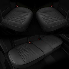 River Fox 汽車用防染色全包覆型坐墊3件組, 黑色, 1套
