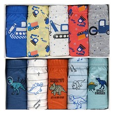 男童綠色恐龍三角內褲10件組