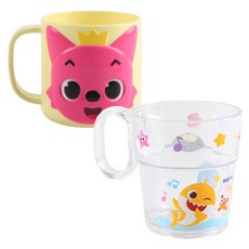 aizoum 嬰兒碰碰狐 3D + 小鯊魚水滴手柄杯套裝, 混色, 1組