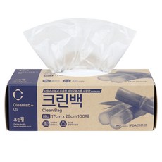 크린랩 바이오매스 크린백 미니 17cm x 25cm, 미니(XS), 100개, 1개