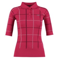 luxgolf 430高爾夫 女款格紋拼色五分短袖針織衫 LB3M610W