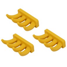 Aden Home THE 多用途矽膠香蕉掛鉤, 3個, 黃色