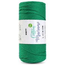 니뜨 뉴 코튼 마크라메 뜨개실 150g, 1개, 25브라이트그린