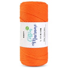 Knitt 新款棉質Macrame編織線 150g, 16 橘色, 1個