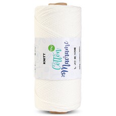 니뜨 뉴 코튼 마크라메 뜨개실 150g, 1개, 01화이트