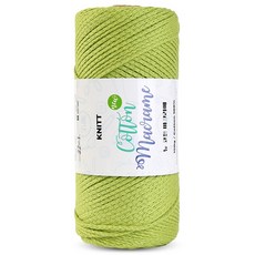 니뜨 뉴 코튼 마크라메 뜨개실 150g, 1개, 22옐로우그린