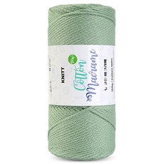 Knitt 新款棉質Macrame編織線 150g, 23 草本薄荷, 1個