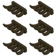 Aden Home THE 多用途矽膠香蕉掛鉤, 6個, 黑色