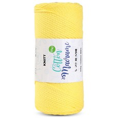 니뜨 뉴 코튼 마크라메 뜨개실 150g, 1개, 07옐로우