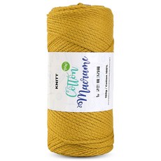니뜨 뉴 코튼 마크라메 뜨개실 150g, 1개, 08머스터드