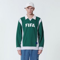 Fifa1904 撞色翻領大學T