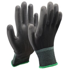 SJG幸運草 PU 貼合手掌塗層手套 雙手組 L, 黑色, 10套