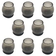 솔브리빙 투명 소음방지 미끄럼방지 가구 의자발 커버, 블랙, 8개