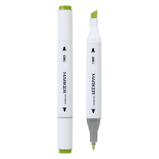 델리 삼각 트윈 마카펜 48 옐로우그린 70803A, 1색, 6개