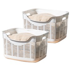 BLANC OBJET 手提洗衣籃, 白色