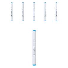 델리 삼각 트윈 마카펜 63 70803A, 6색, 6개