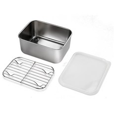 키친구 304 스텐 밧드 + 랙 + 뚜껑 세트, 혼합색상, 1개