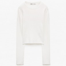 미쏘 여성용 크롭 긴팔 풀오버 니트