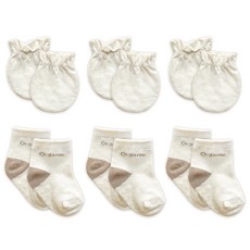 ikii 孩童棉包手套 3雙入+防滑襪 3雙入