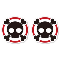 JEJEDECO 防瞌睡 叫醒旺努尼反光貼可愛小車C006L(27-28cm), 混色, 2個