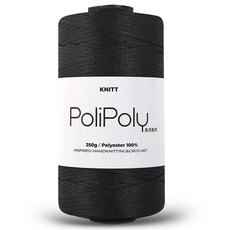 니뜨 폴리폴리 뜨개실 250g, 1개, 블랙