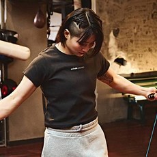 Exhale 女款圖案半短版T恤 EGWT3S002