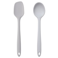 Kitchen Factory 矽膠嬰兒副食品料理工具2件組, 灰色, 1套