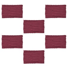 Block Mart 皺褶餐巾 桌布 廚房巾, 6個, 酒紅色