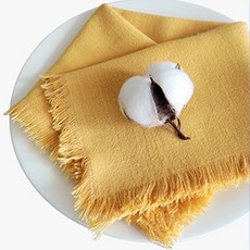 Block Mart 廚房亞麻廚房巾, 米色, 3個