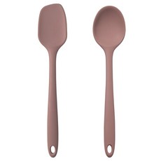 Kitchen Factory 高級矽膠嬰兒副食品烹飪工具2件組, 牛奶可可色, 1套