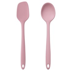 Kitchen Factory 高級矽膠嬰兒副食品烹飪工具2件組, 深粉紅色, 1套