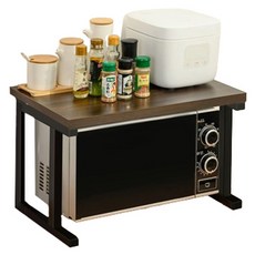 Block Mart 廚房微波爐架 TYPE3, 黑棕色