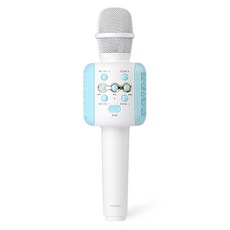 유니콘 무선 블루투스 5.1 노래방 캠핑 휴대용 마이크, KTV-300G(블루), 블루