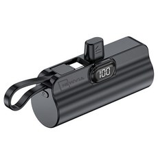 뉴비아 도킹형 미니 보조배터리 애플8핀, DX197, 블랙