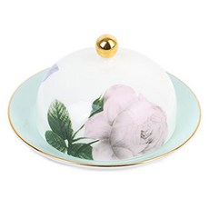 PORTmeIRION 波特玫琳恩 羅莎莉 附蓋奶油碟 + 蓋子組 10.9cm, 混合色, 1套